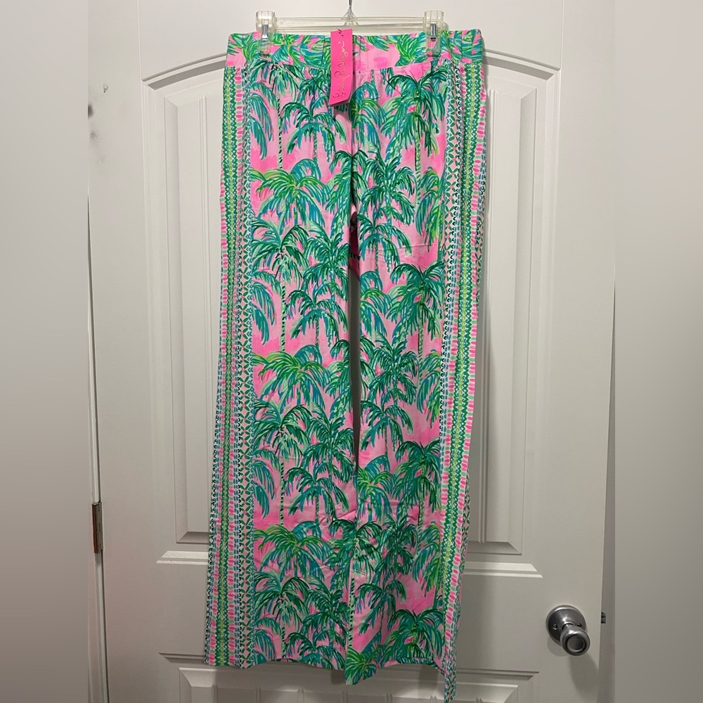 NWT Lilly Pulitzer Bal Harbor Pink Blossom Palazzo Pants